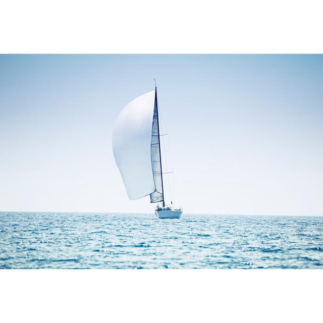 Sailing With Sailboat by Travenian - No Frame Art Prints on Canvas Breakwater Bay Size: 61cm H x 91cm W on Productcaster.