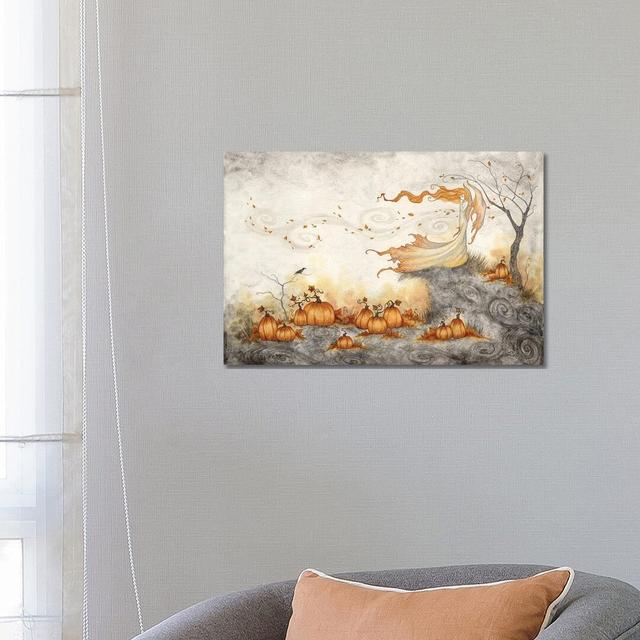 Whispers In The Pumpkin Patch by Amy Brown - Wrapped Canvas Print Rosalind Wheeler Size: 45.72cm H x 66.04cm W x 3.81cm D on Productcaster.