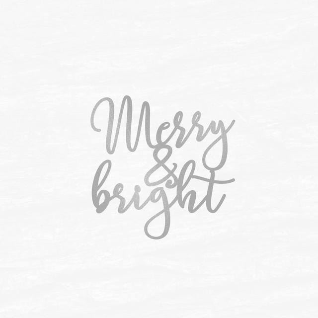 Merry And Bright Simple - Wrapped Canvas Print The Seasonal Aisle Size: 122cm H x 122cm W x 3.8cm D on Productcaster.