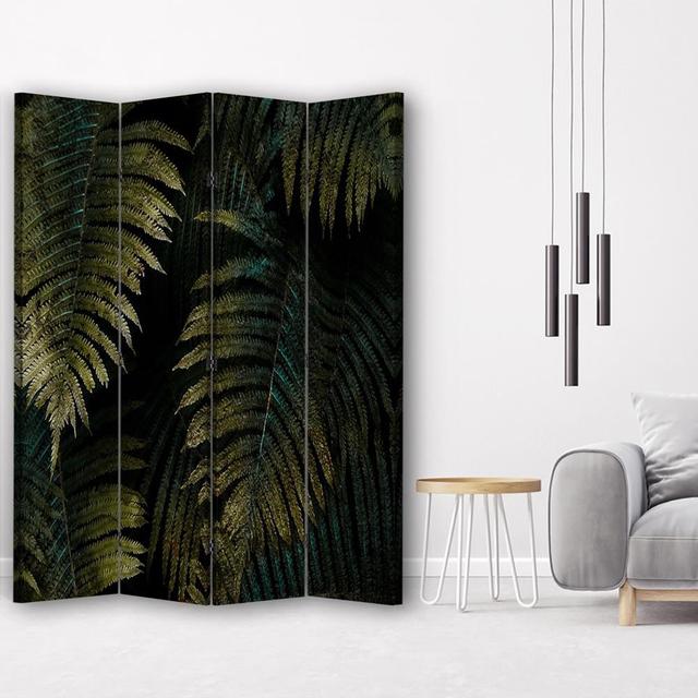 Room Divider Double-Sided, Leaf In The Dark East Urban Home Size: 170cm H x 145cm W x 3cm D on Productcaster.