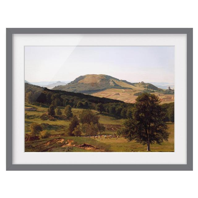 Hill and Dale by Albert Bierstadt - Picture Frame Painting Print on Paper East Urban Home Frame Options: Matt Grey, Size: 40cm H x 55cm W x 2cm D on Productcaster.