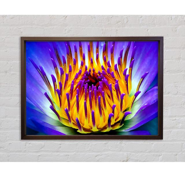 Vibrant Water Lily - Single Picture Frame Art Prints on Canvas Bright Star Size: 100cm H x 141.4cm W x 3.3cm D on Productcaster.