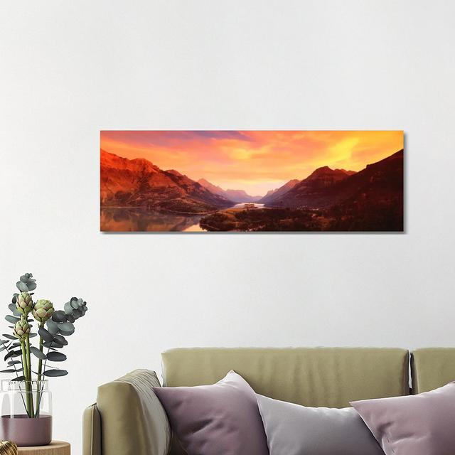 Waterton Lakes National ParkAlberta, Canada by Panoramic Images - Panoramic Gallery-Wrapped Canvas Giclée on Canvas Gracie Oaks Size: 40.64cm H x 121. on Productcaster.