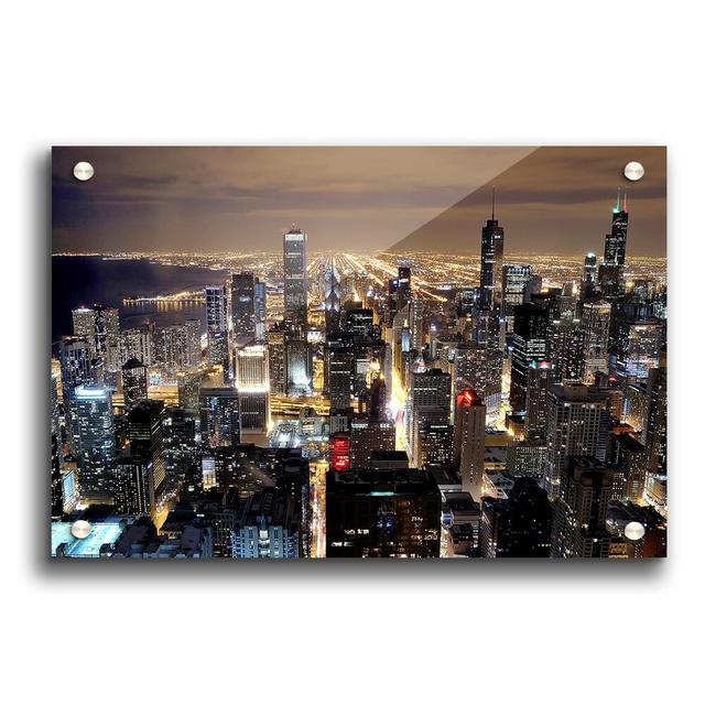 Chicago Skyline from John Hancock - Unframed Photograph Print on Acrylic East Urban Home Size: 29.7cm H x 42cm W on Productcaster.