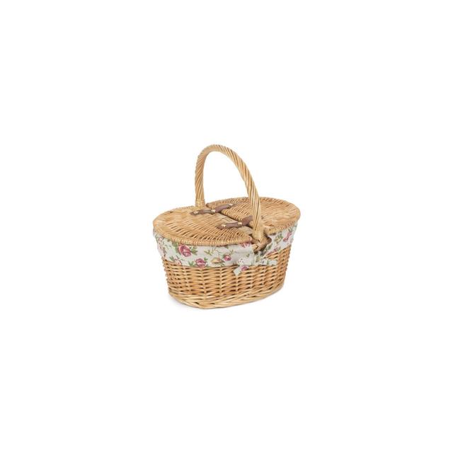 Wicker Child sized Picnic Basket with Lining August Grove Colour: Buff on Productcaster.