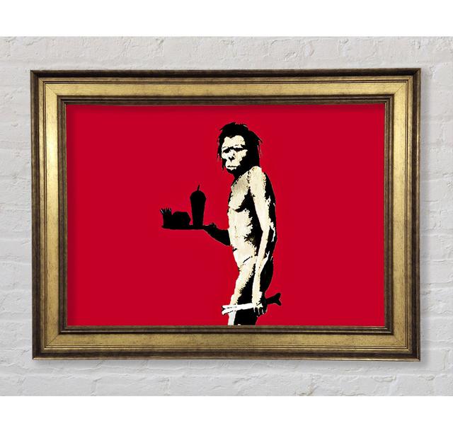 Mcdonalds Caveman Red - Single Picture Frame Art Prints Ophelia & Co. Size: 21cm H x 42cm W x 8cm D on Productcaster.