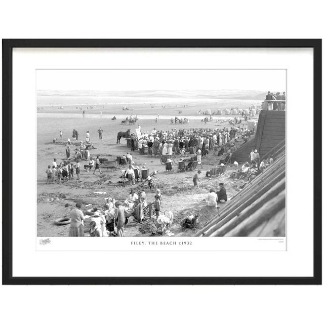 'Filey, the Beach C1932' - Picture Frame Photograph Print on Paper The Francis Frith Collection Size: 60cm H x 80cm W x 2.3cm D on Productcaster.