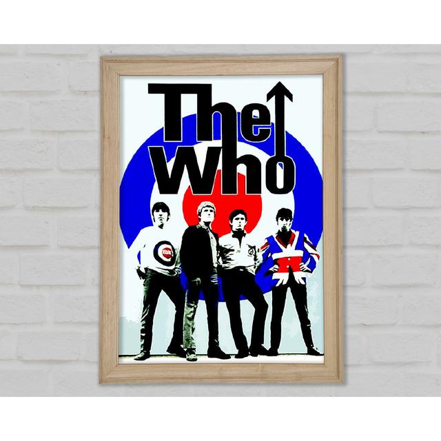 The Who Gerahmter Druck Wandkunst Happy Larry Größe: 42 cm H x 59,7 cm B x 1,5 cm T, Format: Natürlich gerahmtes Papier on Productcaster.