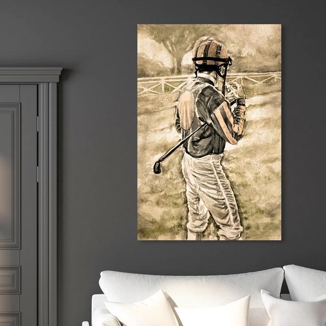 'The Jockey' Painting on Wrapped Canvas East Urban Home Size: 114.3 cm H x 76.2 cm W on Productcaster.