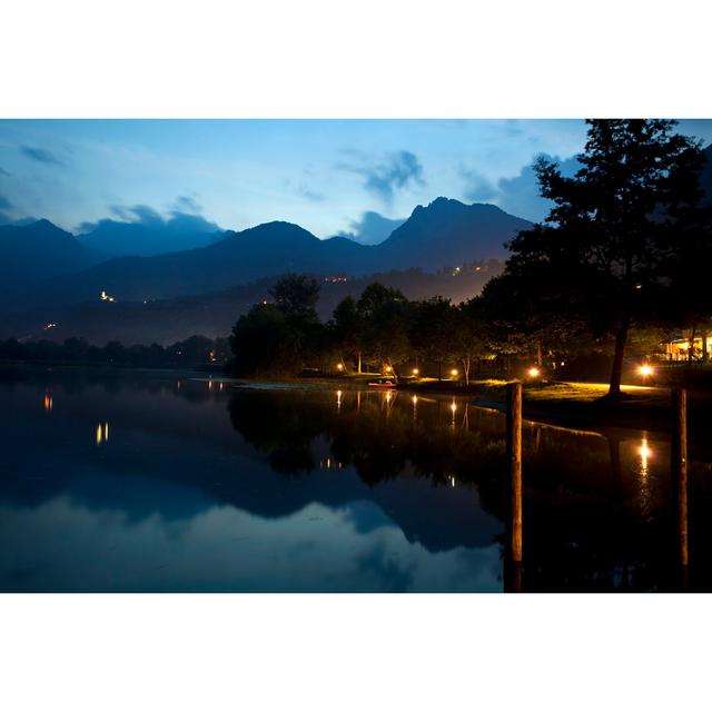 Lake Surrounded By Mountains by Fotogaby - Wrapped Canvas Art Prints 17 Stories Size: 30cm H x 46cm W x 3.8cm D on Productcaster.