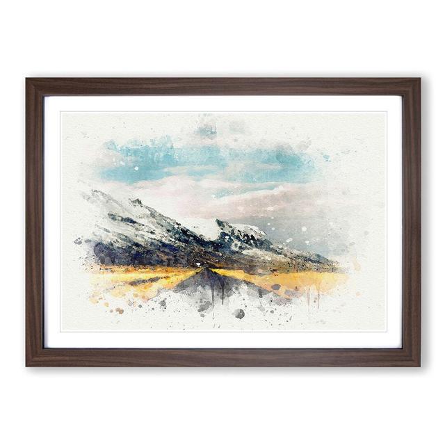 Road to the Mountains in Iceland in Abstract - Picture Frame Graphic Art Print East Urban Home Frame Option: Walnut, Size: 35cm H x 50cm W x 2cm D on Productcaster.