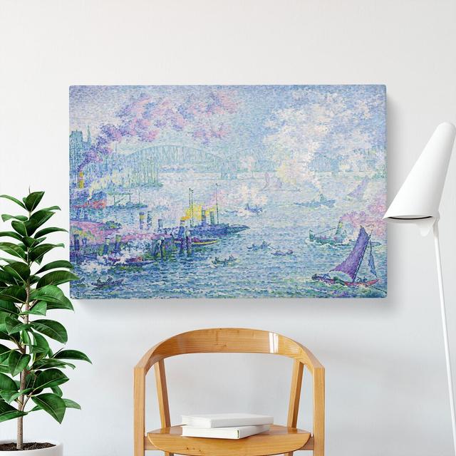 The Port of Rotterdam by Paul Signac - Wrapped Canvas Painting East Urban Home Size: 35cm H x 50cm W x 3cm D on Productcaster.