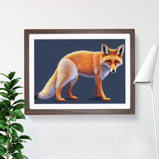 Special Fox - Picture Frame Graphic Art 17 Stories Frame Colour: Walnut, Size: 34cm H x 46cm W x 2cm D on Productcaster.