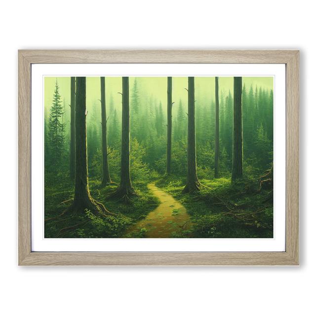 King Summer Forest - Picture Frame Graphic Art Alpen Home Frame Colour: Oak Framed, Size: 34cm H x 46cm W x 2cm D on Productcaster.