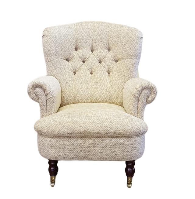 Josie Upholstered Armchair Fernleaf Upholstery: Fortuna Damson Pattern on Productcaster.