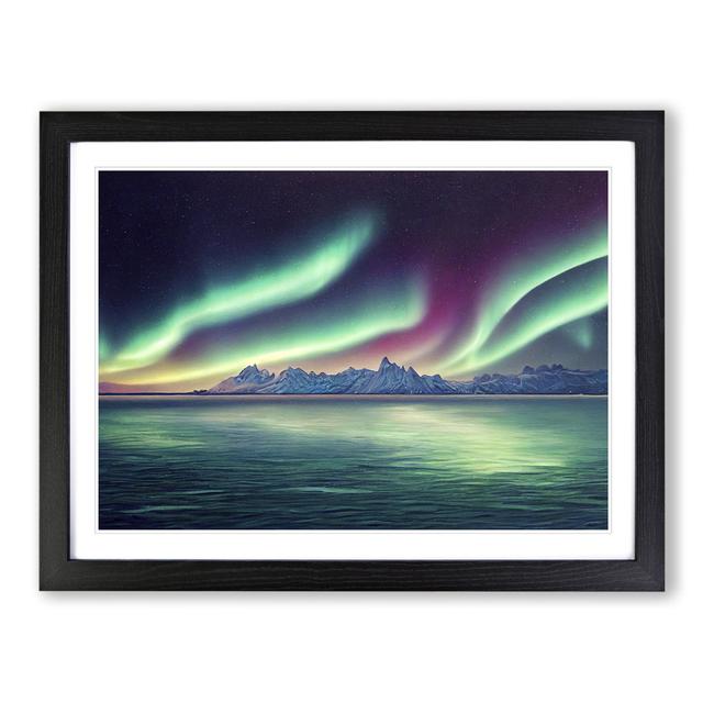 Mystical Northern Lights - Picture Frame Graphic Art 17 Stories Size: 25cm H x 34cm W, Frame Colour: Black on Productcaster.