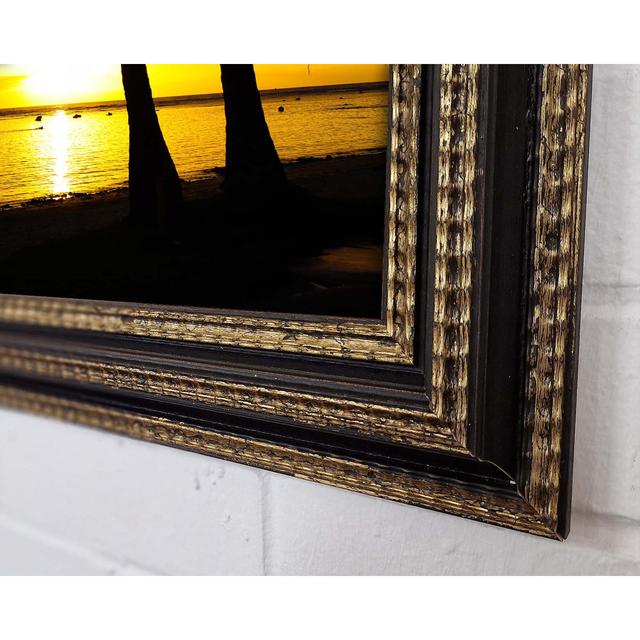 Watching The Sunset In Paradise Framed Print House of Hampton Size: 29.7cm H x 42cm W x 3cm D, Format: Black Gold Framed Paper on Productcaster.