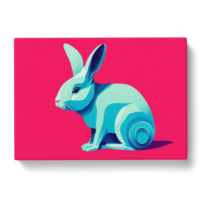 Modern Rabbit Art Vol.3 Abstract - Wrapped Canvas Painting Brambly Cottage Size: 35cm H x 50cm W x 3cm D on Productcaster.