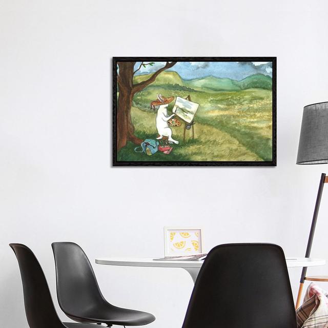 Plein Air Happy Larry Format: Black Floater Framed, Size: 66.04cm H x 101.6cm W x 1.905cm D on Productcaster.