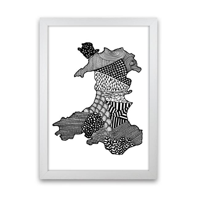 Wales by Carissa Tanton - Graphic Art Print on Paper Williston Forge Frame Option: White Framed, Size: 88cm H x 64cm W x 3cm D on Productcaster.