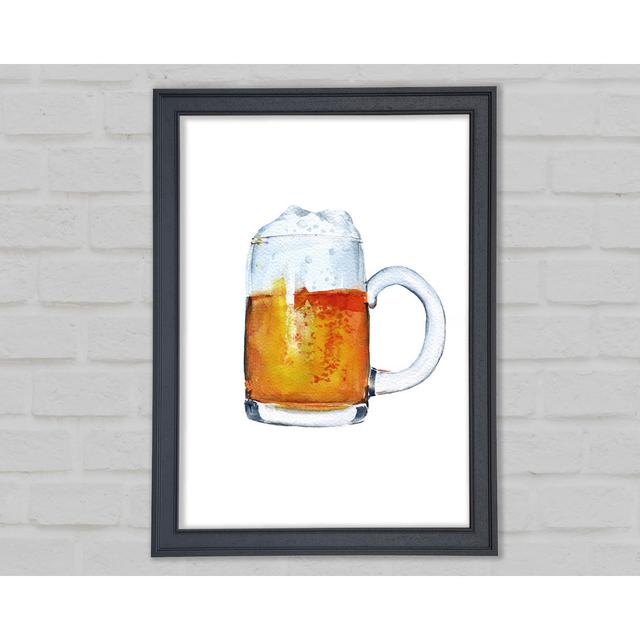 Beer Time 3 Framed Print - Picture Frame Graphic Art on Canvas Metro Lane Size: 141.4cm H x 100cm W x 8cm D, Format: Gold/Black Framed Paper on Productcaster.