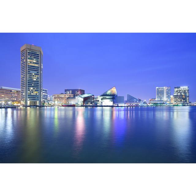 Aftan Skyline And Inner Harbor - Wrapped Canvas Print 17 Stories Size: 81cm H x 122cm W x 3.8cm D on Productcaster.