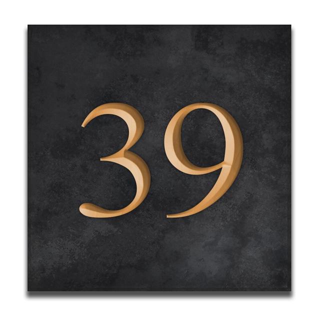 Velia 17.78Cm H Slate Surface Mount House Number Williston Forge Colour: Gold, Number: 39 on Productcaster.