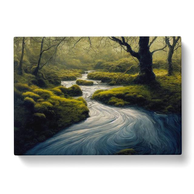 Forest Stream View Vol.6 - Wrapped Canvas Print Alpen Home Size: 40cm H x 60cm W x 3cm D on Productcaster.