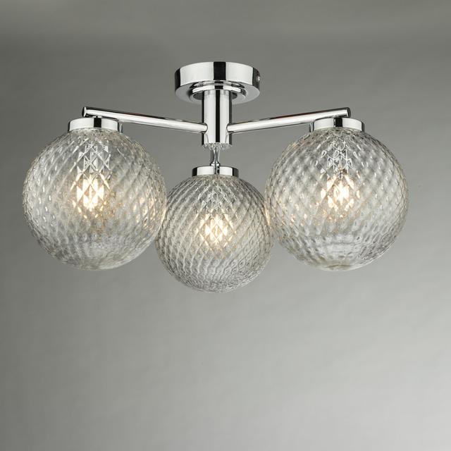 Amerion Glass Flush Mount Latitude Run Fixture Finish: Polished Chrome on Productcaster.