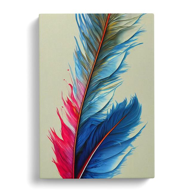 Unified Feathers Latitude Vive Format: Wrapped Canvas, Size: 50cm H x 35cm W x 3cm D, Matte Colour: No Matte on Productcaster.