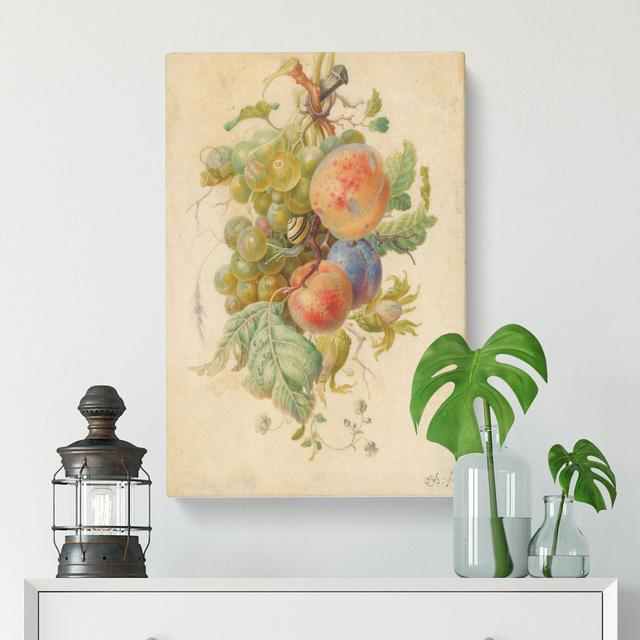 Still Life Fruit by Herman Henstenburgh - Wrapped Canvas Painting East Urban Home Size: 50cm H x 35cm W x 3cm D on Productcaster.