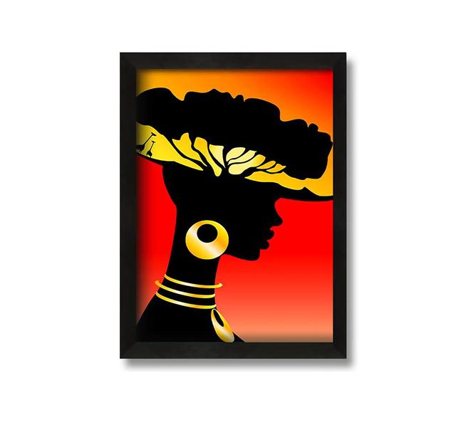 African Female Home Lands - Picture Frame Graphic Art on Canvas Bloomsbury Market Size: 60cm H x 42cm W x 10cm D on Productcaster.