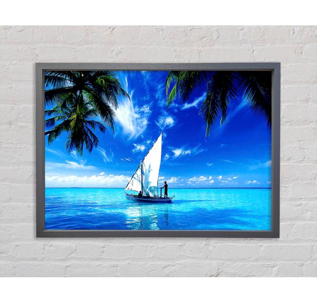 Sailing Over The Indian Ocean - Single Picture Frame Art Prints on Canvas Bright Star Size: 100cm H x 141.4cm W x 3.3cm D on Productcaster.