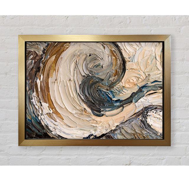 Chocolate Caramel Wave Framed Print Ivy Bronx Size: 42cm H x 59.7cm W x 3.4cm D, Format: Silver Framed Paper on Productcaster.