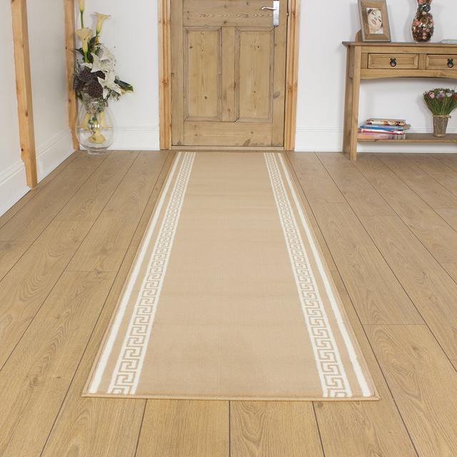 Adamson Tufted Beige Hallway Runner Rug Brambly Cottage Rug Size: Runner 270cm x 70cm on Productcaster.