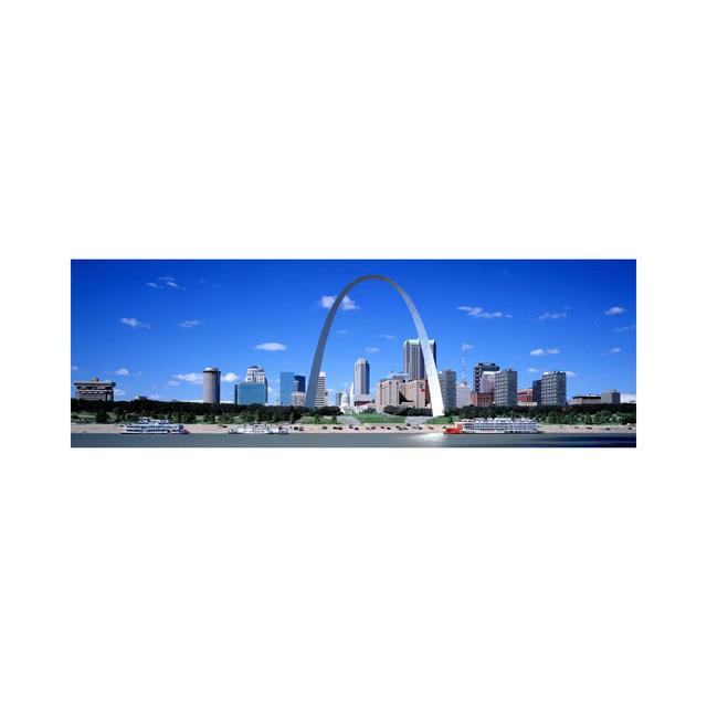 Skyline, St Louis, MO, USA - Wrapped Canvas Panoramic Print Ebern Designs Size: 30.48cm H x 91.44cm W x 1.91cm D on Productcaster.