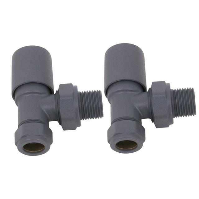 Angled Heated Towel Rail Radiator Valves Anthracite Manual 15Mm X 1/2" One Pair Anthracite (Set of 2) Symple Stuff on Productcaster.