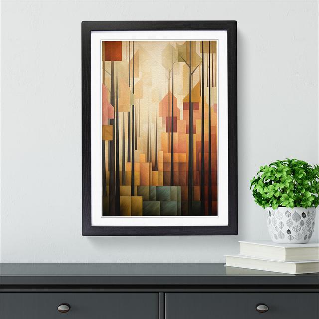 Forest Cubism No.4 Alpen Home Format: Black Framed, Size: 34cm H x 25cm W on Productcaster.