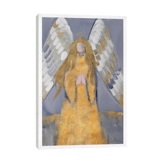 Gold And Silver Angel Maturi Size: 66.04cm H x 45.72cm W x 3.81cm D, Format: White Framed on Productcaster.