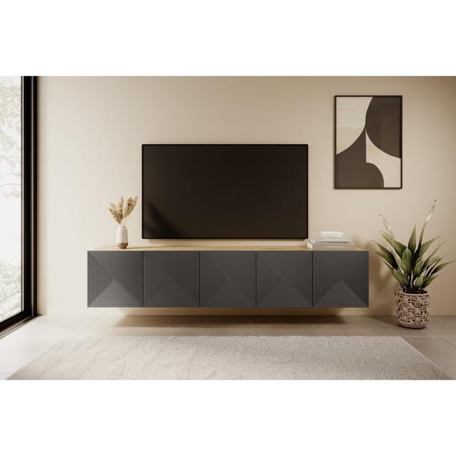 Merrilie TV Stand for TVs up to 55" Ebern Designs Colour: Artisan/Rivier Stone on Productcaster.