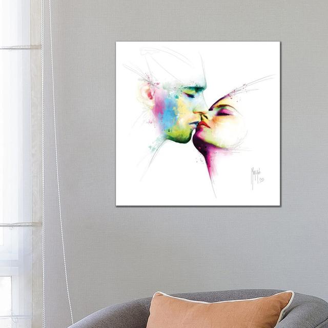 Le Baiser by Patrice Murciano - Wrapped Canvas Painting Metro Lane Size: 45.72cm H x 45.72cm W x 1.905cm D on Productcaster.