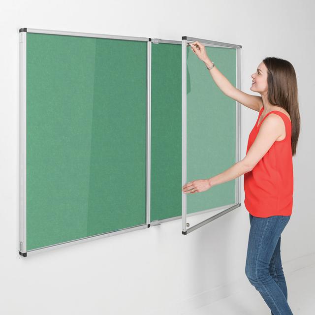 Wandmontierte Pinnwand ClearAmbient Größe: 120 cm H x 240 cm B, Farbe: Grün on Productcaster.