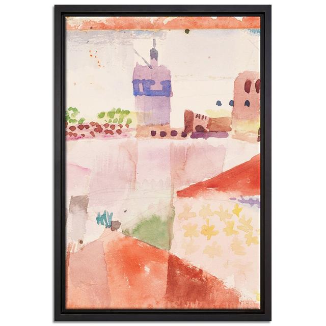 Gerahmtes Leinwandbild Hammamet Tunisia and Her Mosque von Paul Klee Rosalind Wheeler Maße: 65 cm H x 45 cm B x 2,5 cm T on Productcaster.