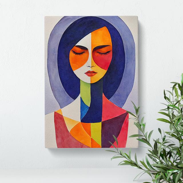 Woman Abstract Watercolour No.6 - Wrapped Canvas Graphic Art Metro Lane Size: 60cm H x 40cm W x 3cm D on Productcaster.