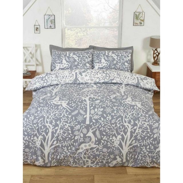 Pisgah Reversible Duvet Cover Set Alpen Home Colour: Grey/White on Productcaster.