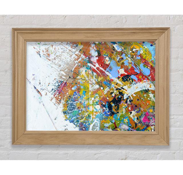 White Wash Of Paint And Colours - Single Picture Frame Art Prints Bright Star Size: 100cm H x 141.4cm W x 8cm D on Productcaster.