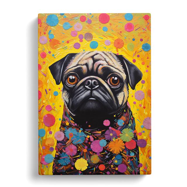 Pug Neo-Plasticism Art Marlow Home Co. Size: 60cm H x 40cm W x 3cm D on Productcaster.