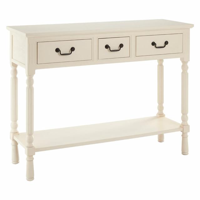 Nathen Console Table Lily Manor Colour: Vintage Cream on Productcaster.