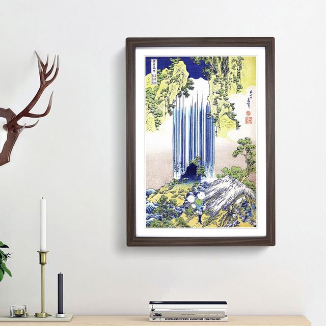 The Yoro Waterfall in Mino Province by Katsushika Hokusai - Picture Frame Painting Print on MDF East Urban Home Size: 65cm H x 48cm W x 2cm D, Frame O on Productcaster.