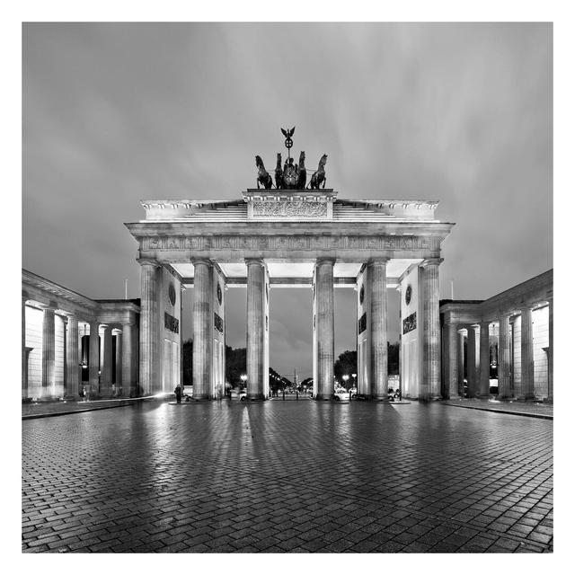 Illuminated Brandenburg Gate II 3.36m x 3.36m Textured Matte Peel & Stick Wall Mural East Urban Home on Productcaster.